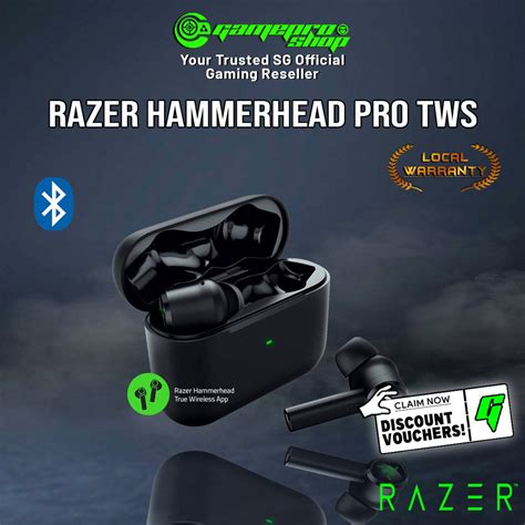 Razer Hammerhead True Wireless (2nd Gen) Bluetooth Gaming Earbuds .